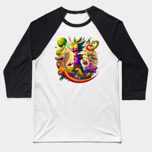 Trippy World, fictional characters , powerful and psychedelic colors Baseball T-Shirt